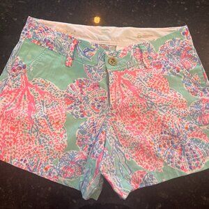 Lilly Pulitzer Callahan Shorts size 6 minty fresh fansea